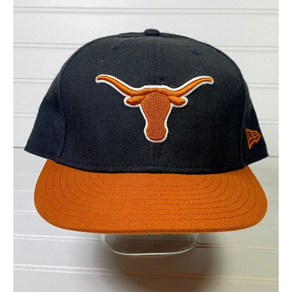 Texas Longhorns New Era Hat 59Fifty Fitted Cap Size 7 5/8 Black Burnt Orange